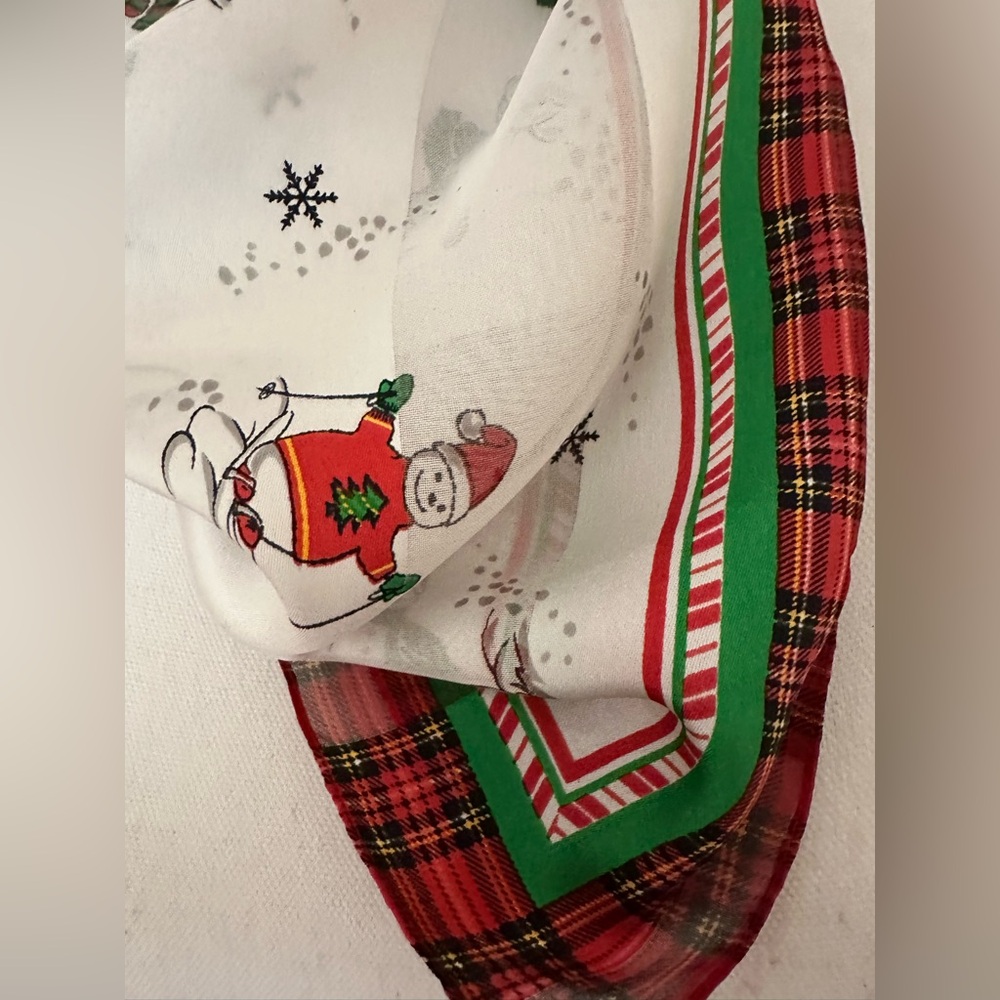 New Cejon Festive Snowman Kids Square Scarf, 21”x21”